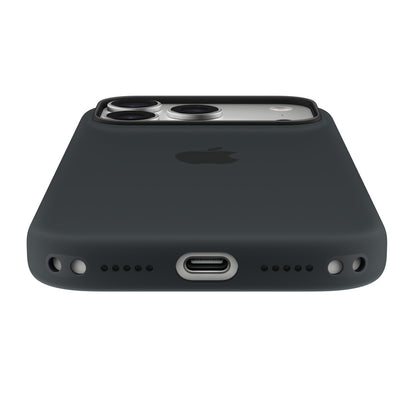 iPhone 18 Pro Max Silicone Back Cover Case with MagSafe & Camera Control Button - Black