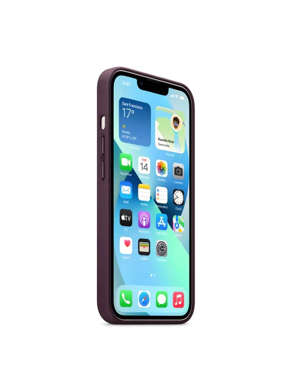 iPhone 14 Plus Leather Case with MagSafe - Deep Purple