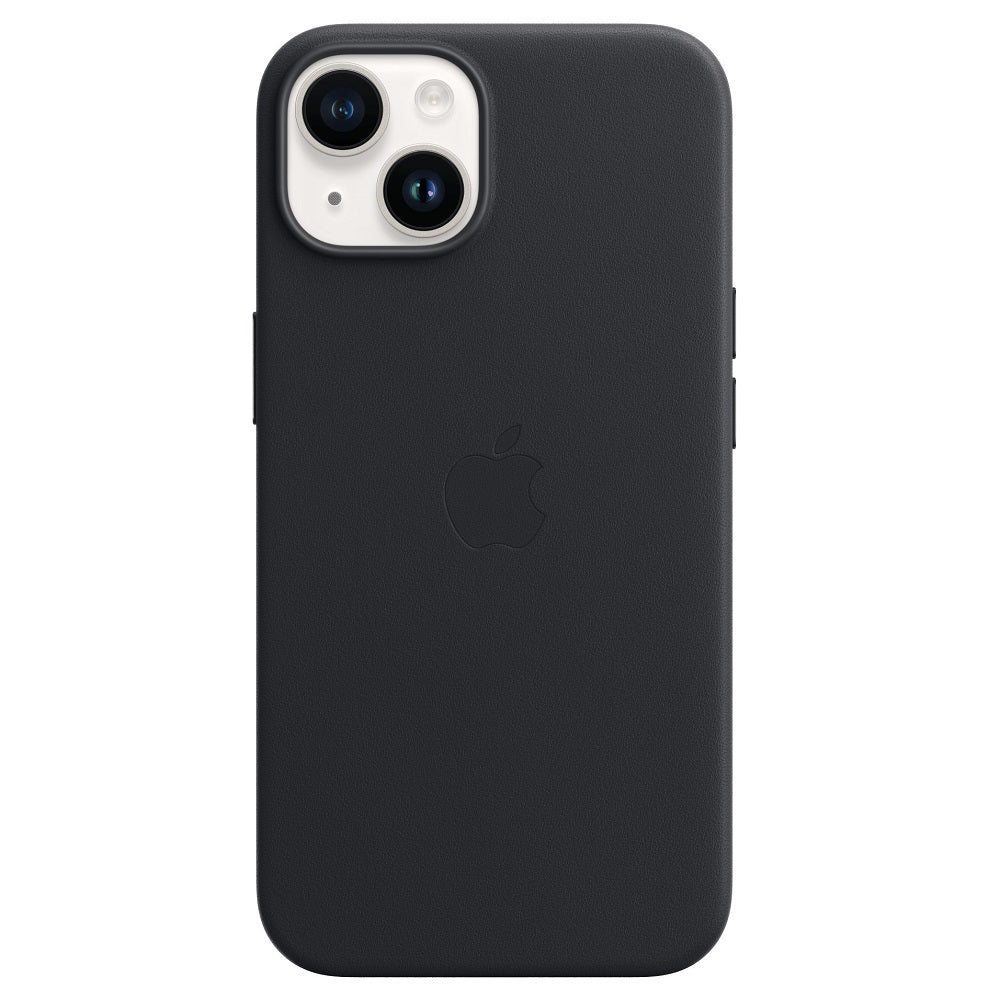 iPhone 15 Leather Back Cover Case with MagSafe – Black