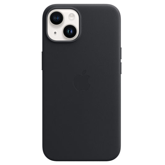 iPhone 15 Leather Back Cover Case with MagSafe – Black
