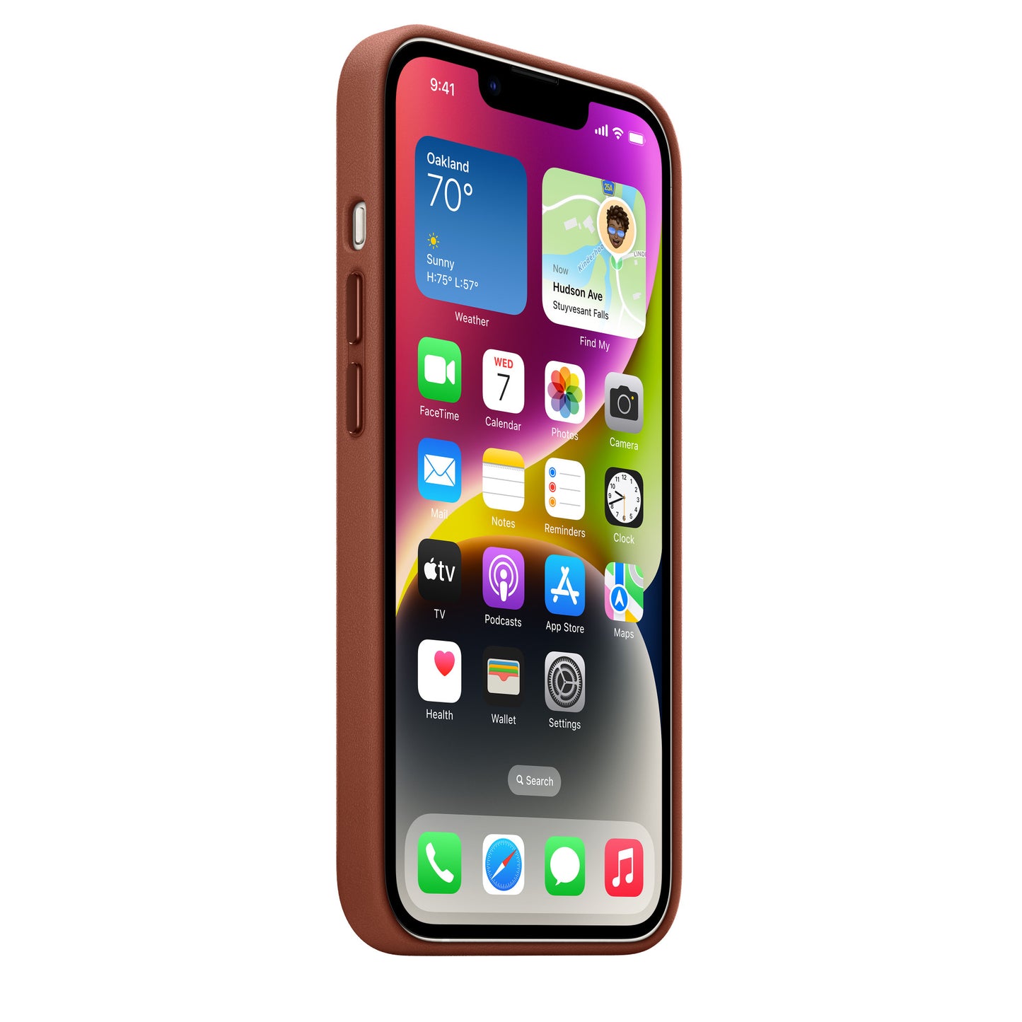 iPhone 13 Pro Max Leather Case - Umber Brown