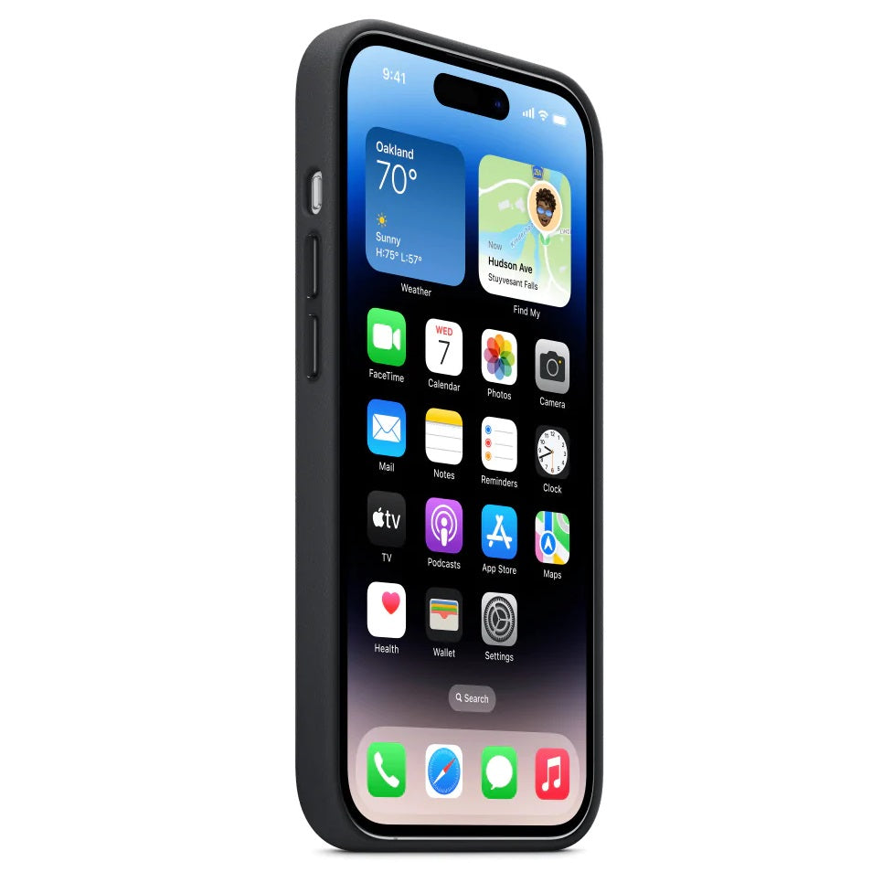 iPhone 15 Leather Back Cover Case with MagSafe – Black