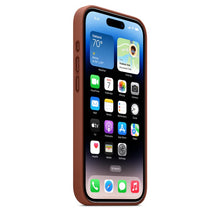 iPhone 15 Pro Leather Case with MagSafe - Umber Brown