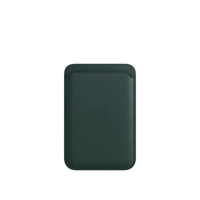 Leather MagSafe Wallet – Slim Magnetic Card Holder for iPhone - Ever Green