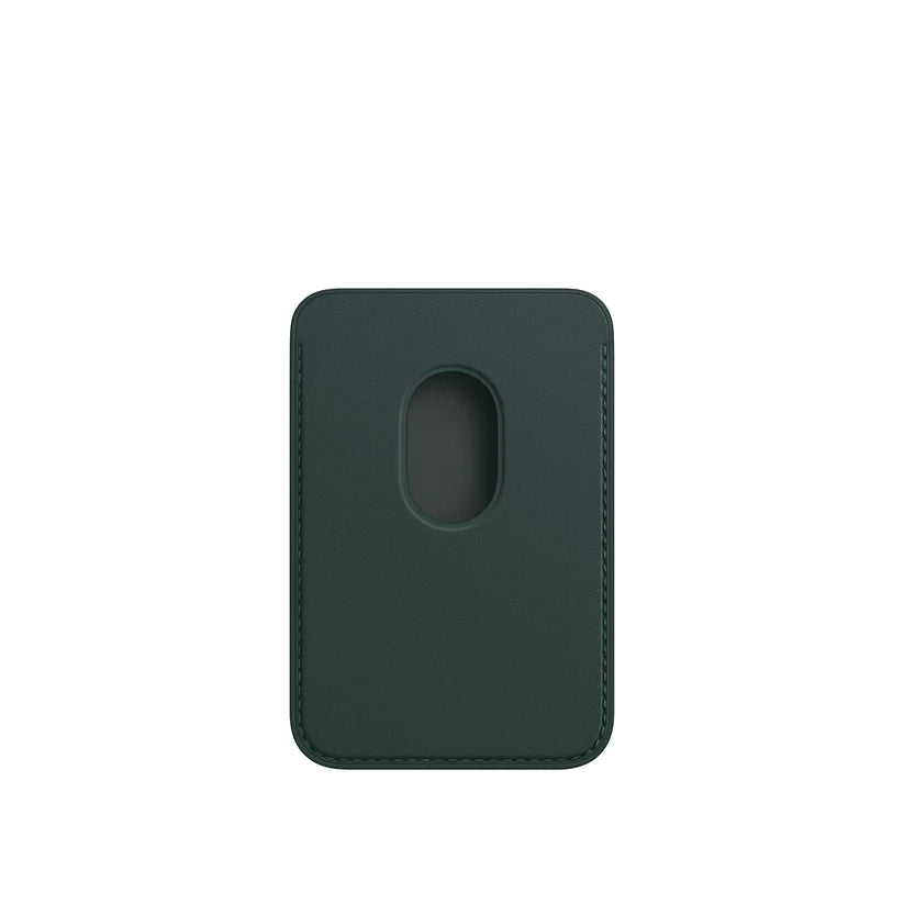 Leather MagSafe Wallet – Slim Magnetic Card Holder for iPhone - Ever Green