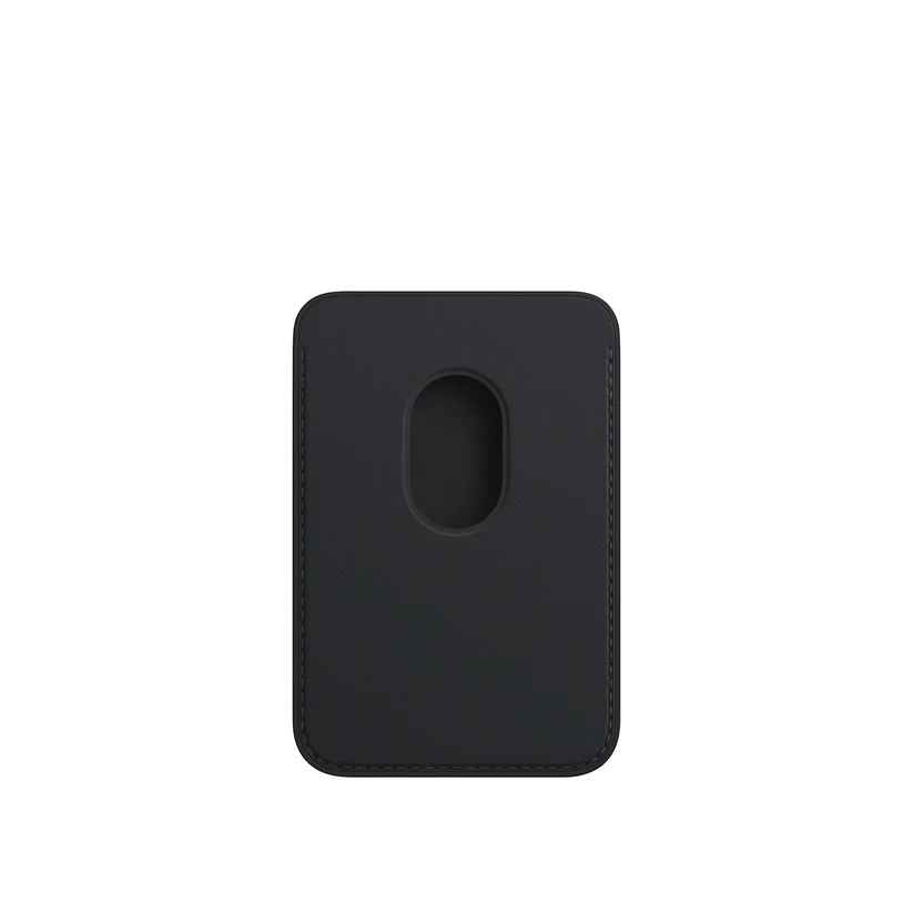Leather MagSafe Wallet – Slim Magnetic Card Holder for iPhone - Black