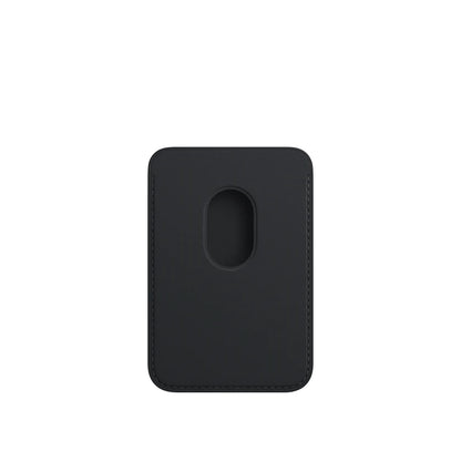 Leather MagSafe Wallet – Slim Magnetic Card Holder for iPhone - Black