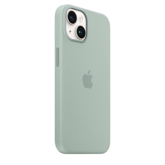 iPhone 14 Plus Silicon Case with Inner Fabric - Mint