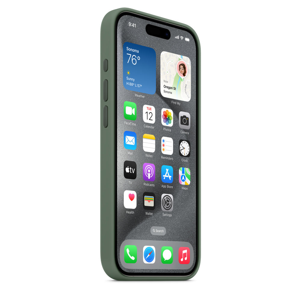 iPhone 15 Pro  Silicon Case with Magsafe - Green