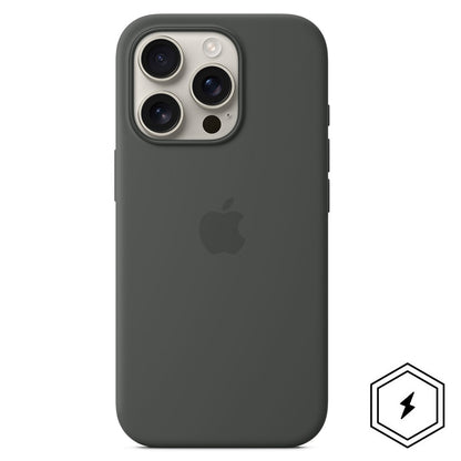 iPhone 16 Pro Max Silicon Case with Camera Control Button & Magsafe - Gray