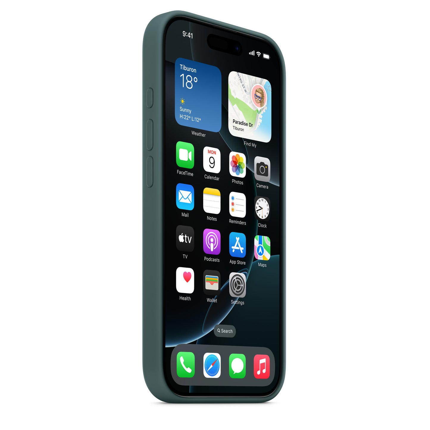 iPhone 16 Pro Max Silicon Case with Magsafe - Lake Green