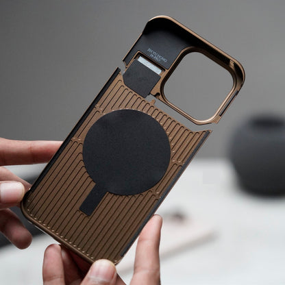 iPhone 16 Pro Max Aluminum & Leather Case with Fragrance Aroma - Desert