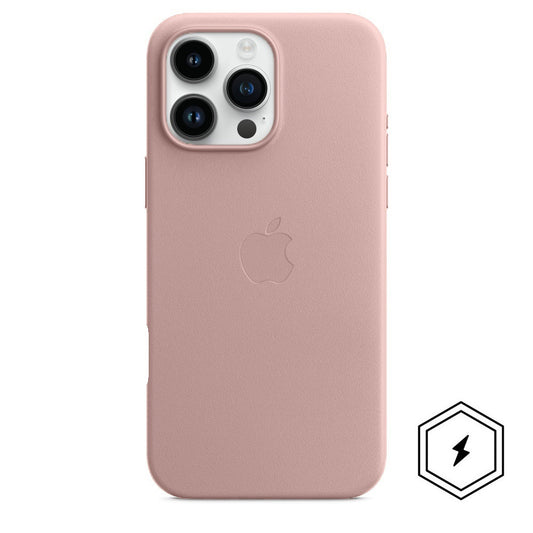 Apple iPhone 16 Pro Leather Back Cover Case with Magsafe - Pink