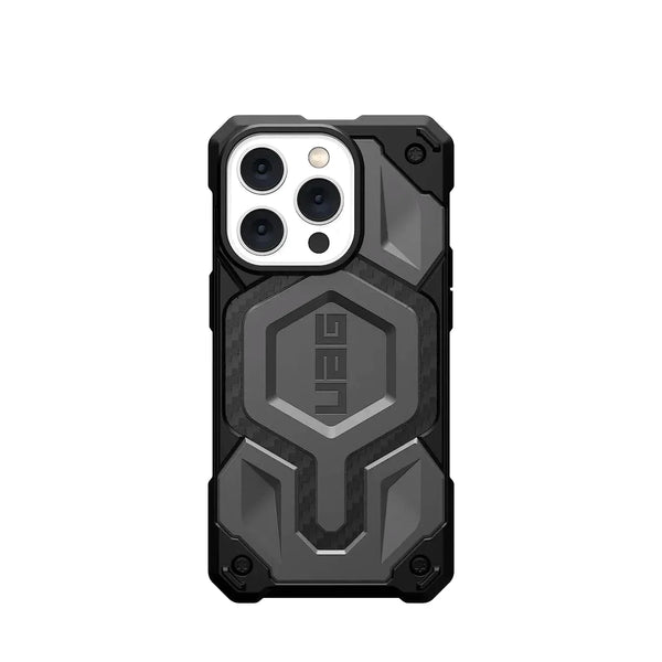 UAG Monarch Pro Carbon Magsafe Compatible Slim Fit Rugged Protective Designed for iPhone 15 Pro-Grey