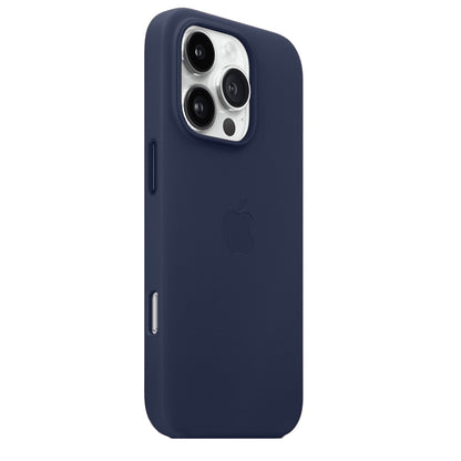 Apple iPhone 16 Pro Leather Back Cover Case - Navy Blue