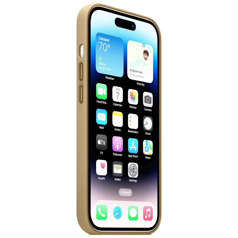 Apple iPhone 16 Pro Leather Back Cover Case with Magsafe - Gold