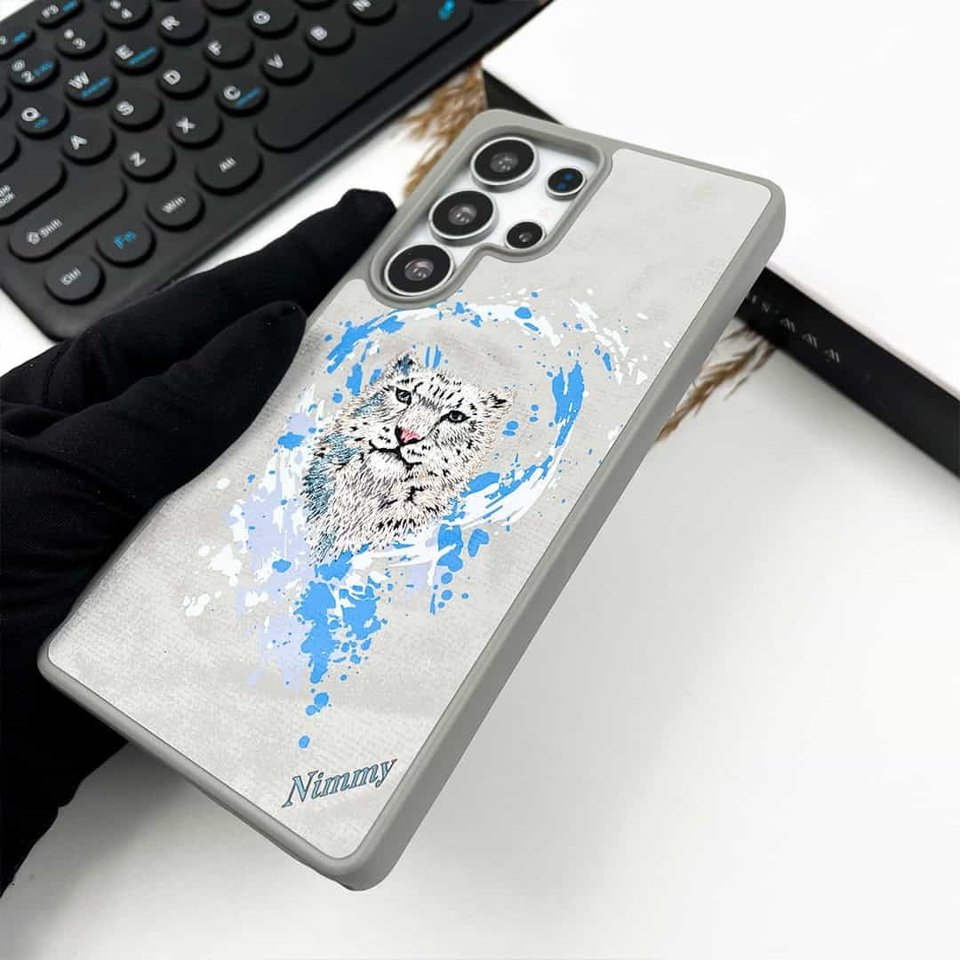 Samsung Galaxy S25 Ultra Nimmy Official Embroidery Leather Case with Magsafe - White