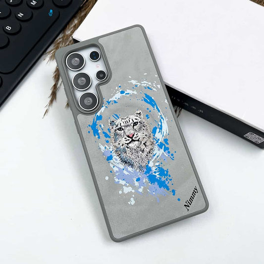 Samsung Galaxy S25 Ultra Nimmy Official Embroidery Leather Case with Magsafe - White