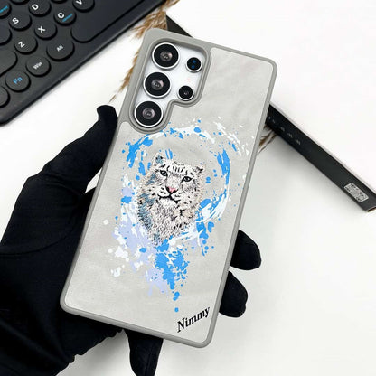 Samsung Galaxy S25 Ultra Nimmy Official Embroidery Leather Case with Magsafe - White