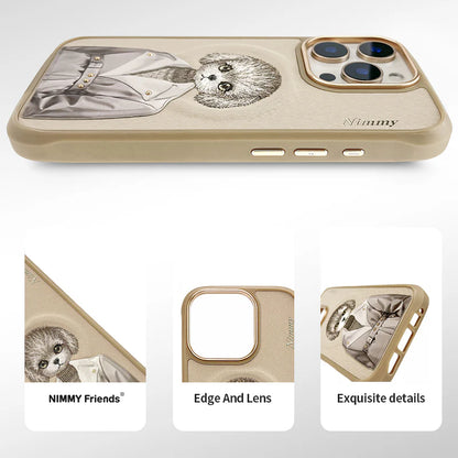 iPhone 16 Pro Nimmy Fashion Pets MagSafe Embroidery Case Cover - Brown