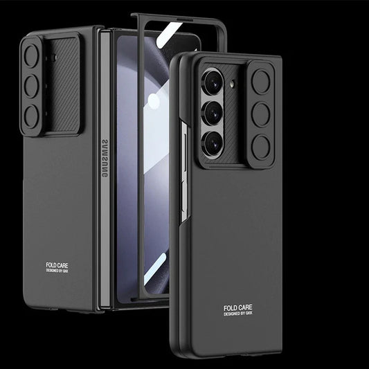 Galaxy Z Fold 5 Sliding Window Camera Protective Hard Shell Case - Black