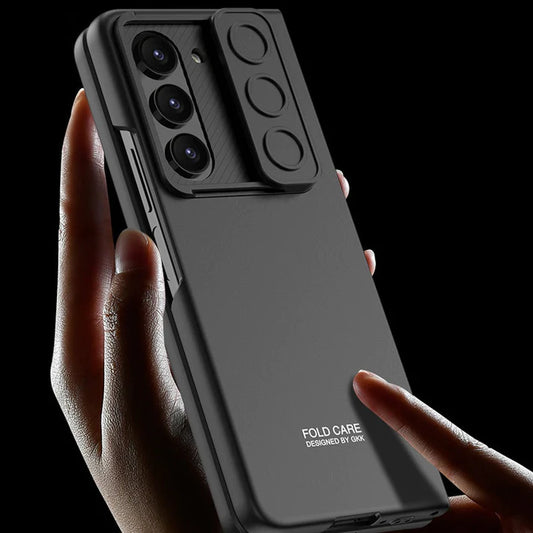 Galaxy Z Fold 5 Sliding Window Camera Protective Hard Shell Case - Black