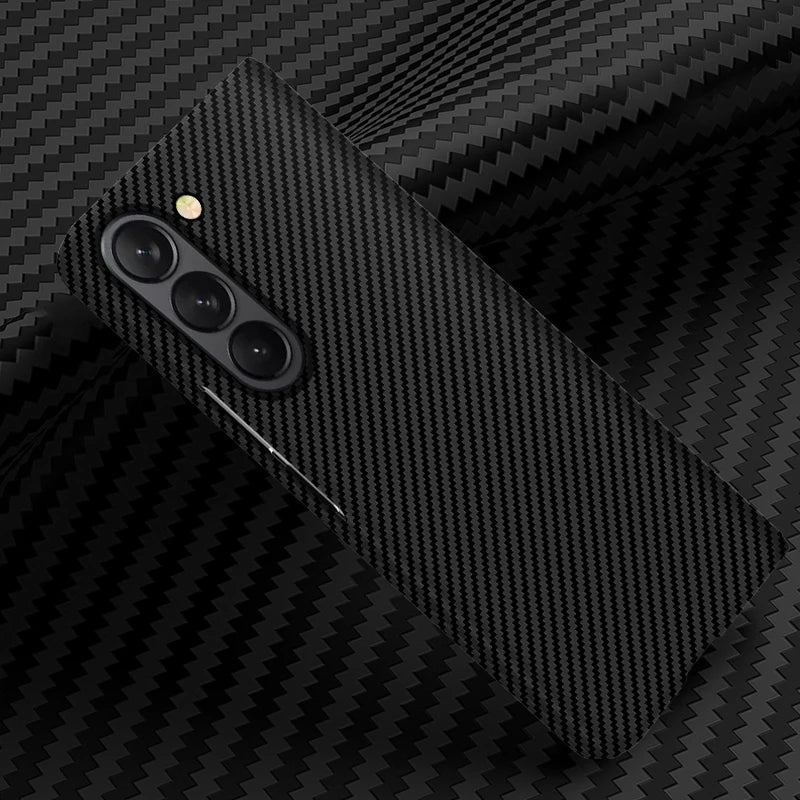 Samsung Galaxy Z Fold 5 Carbon Fiber Aramid Shockproof Case-Black