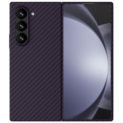 Samsung Galaxy Z Fold 6 Piblue Carbon Fiber Case - Purple