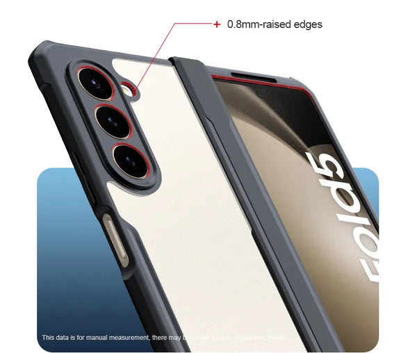 Samsung Galaxy Z Fold 5 Xundd Transparent Clear Cover Case Back Hard Antidrop | Complete Camera Protection | Anti Dust Plugs | 360 Degree Protection.