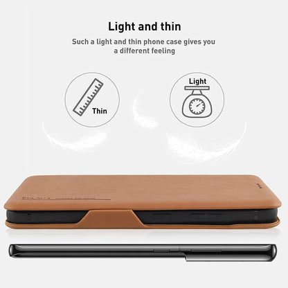 Samsung Galaxy S23 Ultra Leather Flip Case - Brown