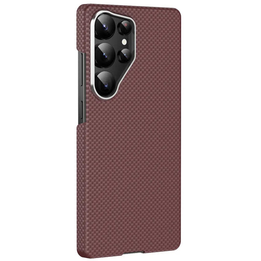 Samsung Galaxy S25 Ultra X-Level Ultathin 0.5mm Carbon Fiber Pattern Case with Magsafe  - Red