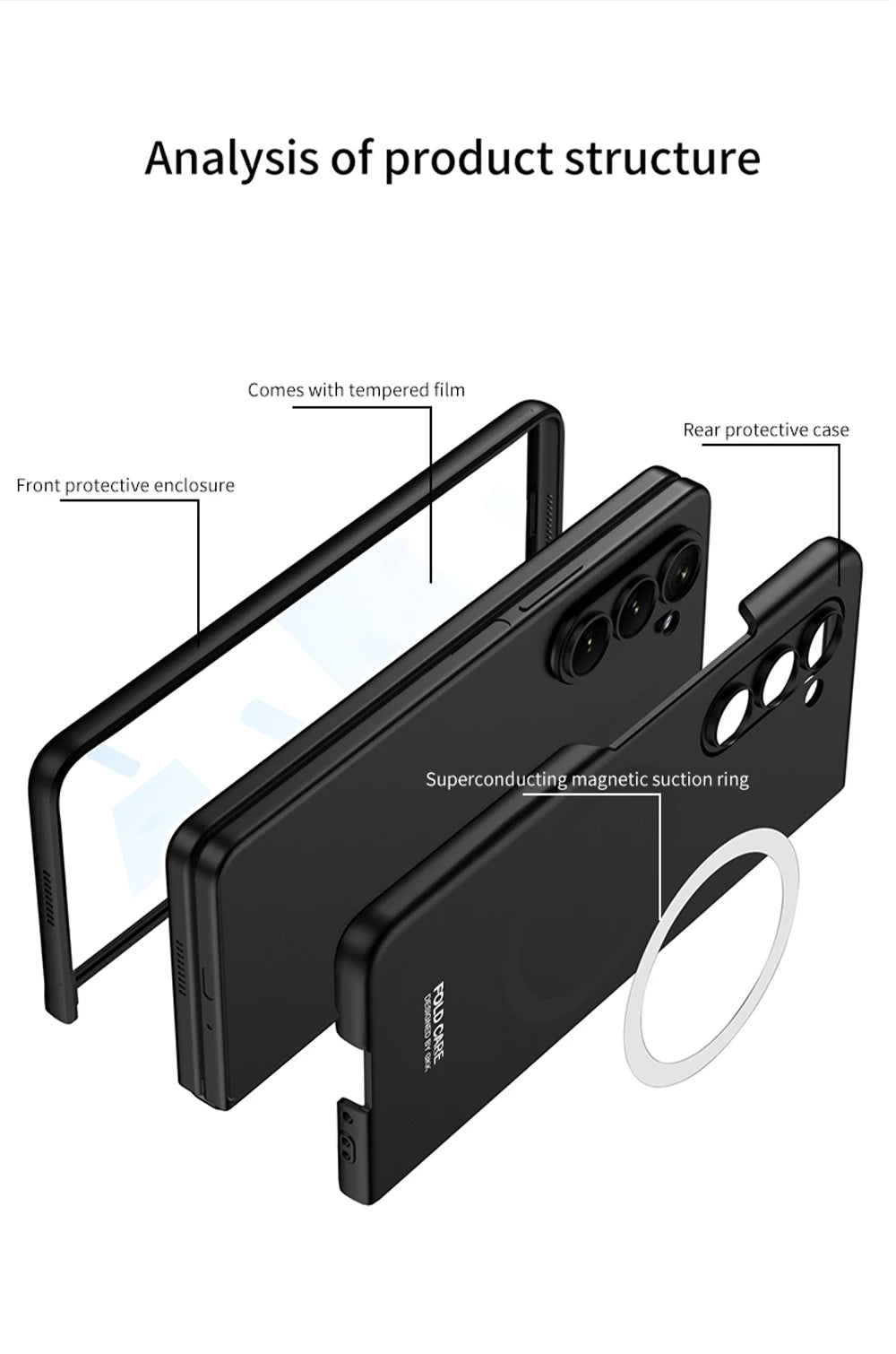 Samsung Galaxy Z Fold 5 Ultra Thin Matte Finish Case with Magsafe - Gold