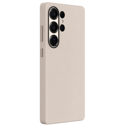 Samsung Galaxy S25 Ultra Kzdoo Noble Series Slim Leather Case - Beige