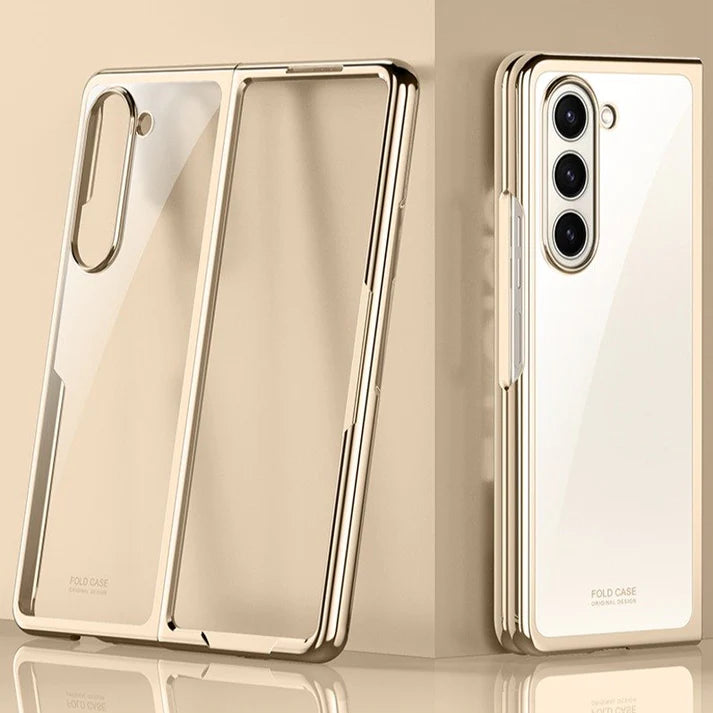 Samsung Galaxy Z Fold 5 Ultra-Thin Protective Chrome Case - Gold