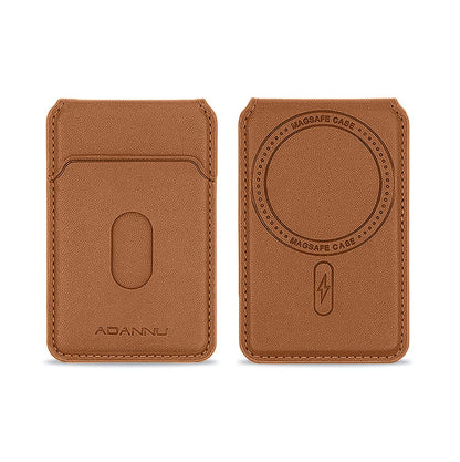 Leather MagSafe Wallet – Magnetic Stand Wallet Three Card Holder for iPhone -  Brown