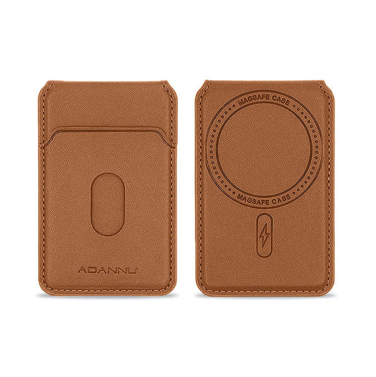 Leather MagSafe Wallet – Magnetic Stand Wallet Three Card Holder for iPhone -  Brown