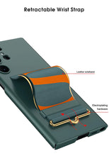 Samsung Galaxy S23 Ultra Slim Hard PC with Wrist Strap Band Holder Cover Green