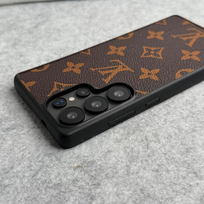 Samsung Galaxy S25 Ultra Luxury Designer Leather Case - Brown