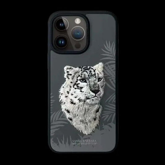 iPhone 15 Pro Max Savanna Series Santa Barbara Leather Case - Black