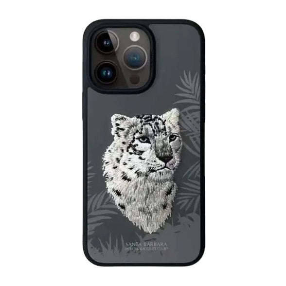 iPhone 15 Pro Savanna Series Santa Barbara Leather Case - Black