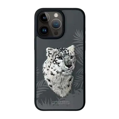 iPhone 15 Pro Savanna Series Santa Barbara Leather Case - Black