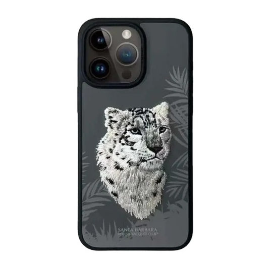 iPhone 15 Pro Savanna Series Santa Barbara Leather Case - Black