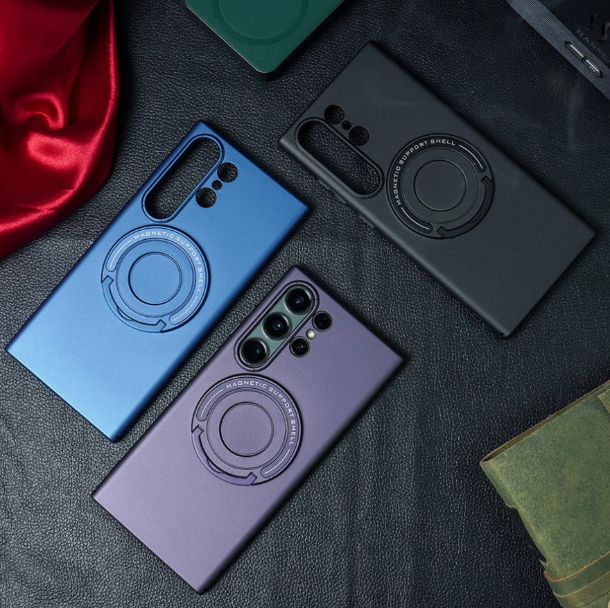 Samsung Galaxy S23 Ultra Magnetic Metal Stand Shockproof Case