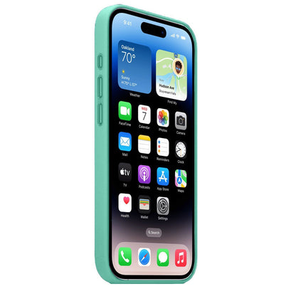 Apple iPhone 16 Plus Leather Back Cover Case - Mint Green