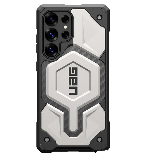 Samsung Galaxy S25 Ultra UAG Monarch Pro Carbon Protective Case with MagSafe - Silver