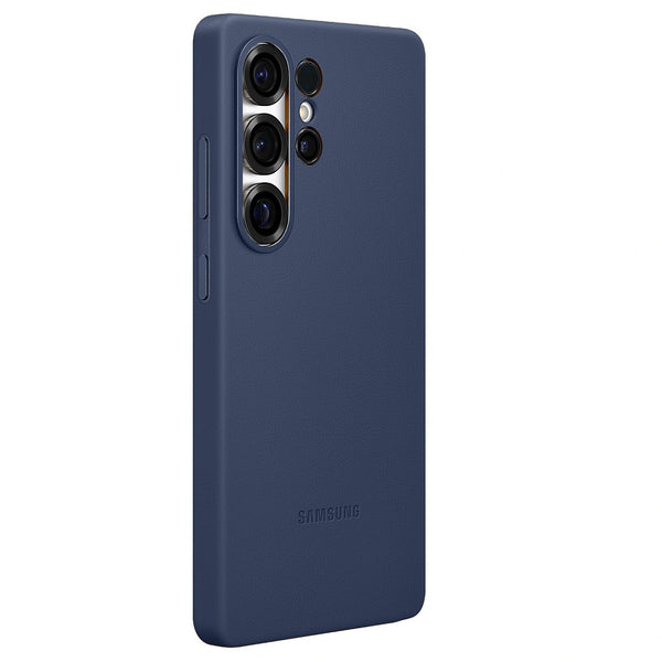 Samsung Galaxy S26 Ultra Leather Back Cover Case - Blue