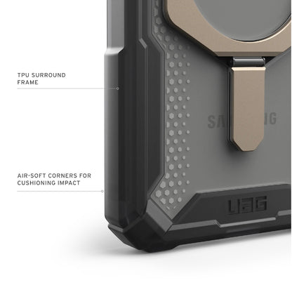 Samsung Galaxy S25 UAG Plasma XTE with MagSafe & Metal Kickstand - Ice Clear