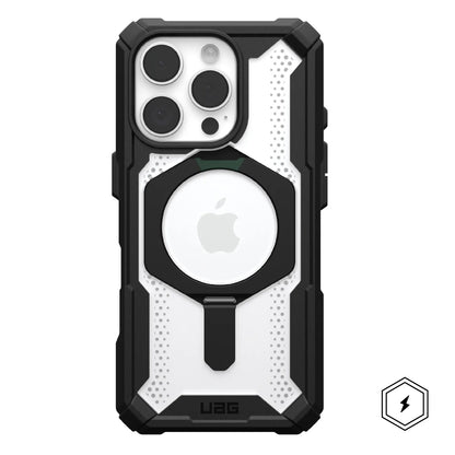 iPhone 16 Pro UAG Plasma XTE Armor Protective Case with Metal Magsafe Ring & Stand - ICE Clear