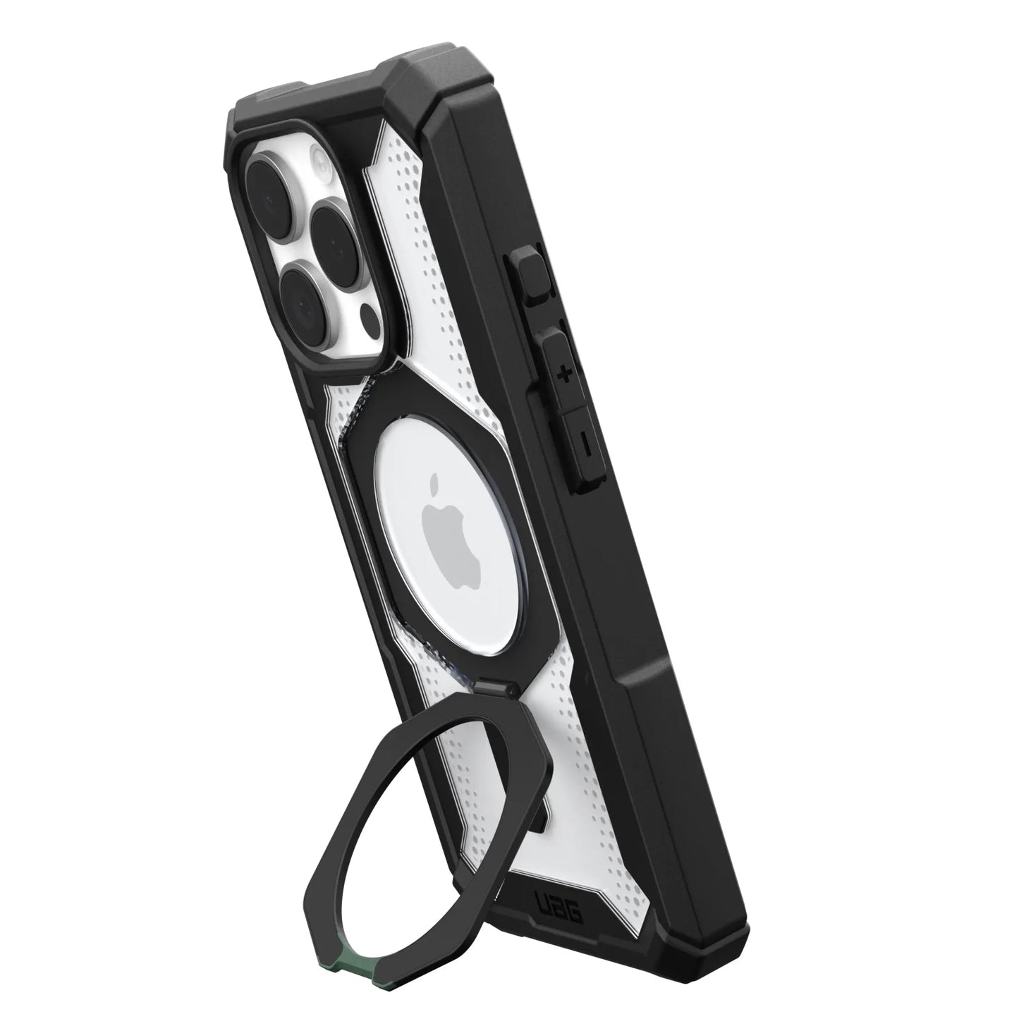 iPhone 16 Pro UAG Plasma XTE Armor Protective Case with Metal Magsafe Ring & Stand - ICE Clear