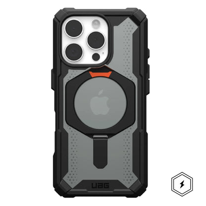 iPhone 16 Pro UAG Plasma XTE Armor Protective Case With Metal Magsafe Ring & Stand - Ash Black